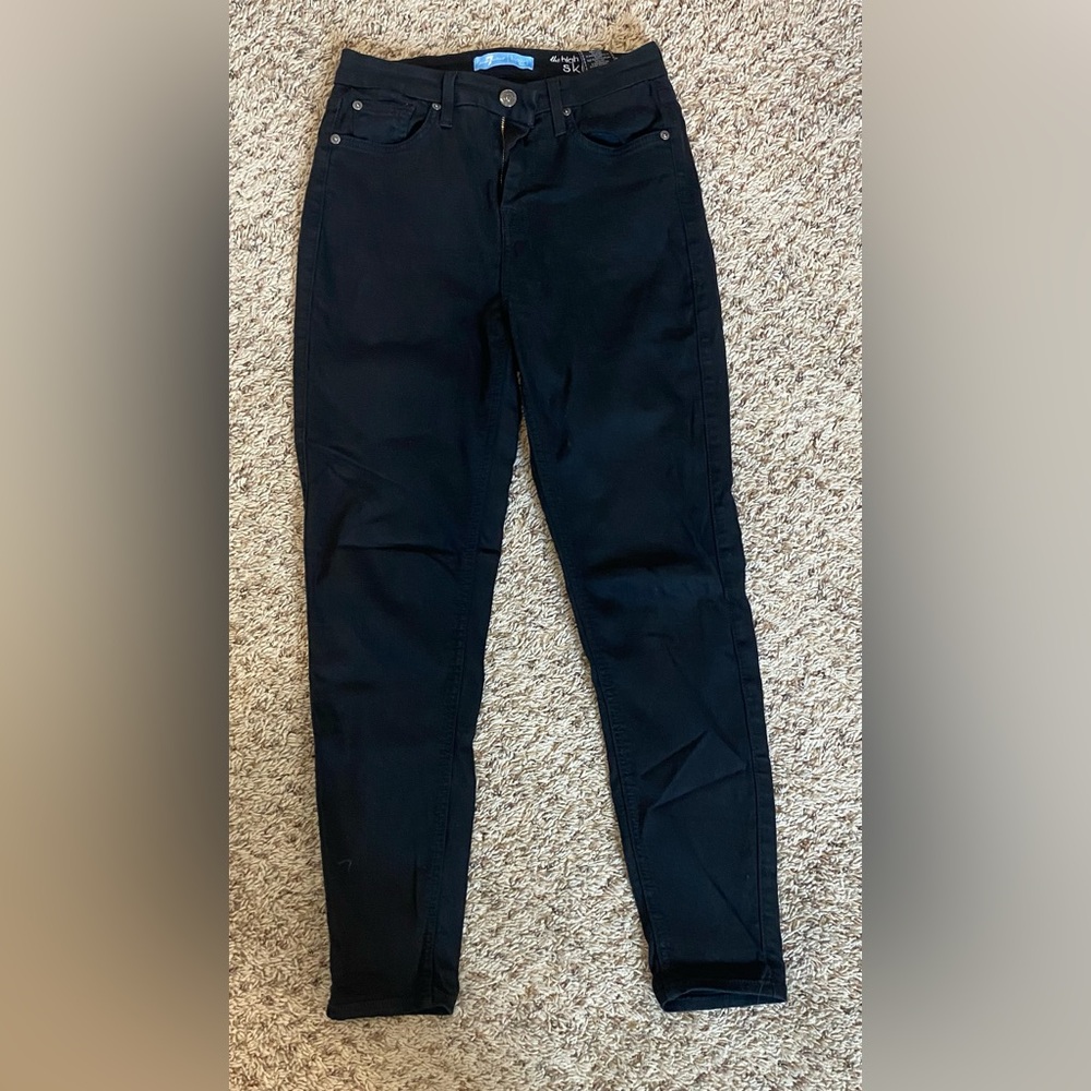 Seven For All Mankind Black Skinny Jeans